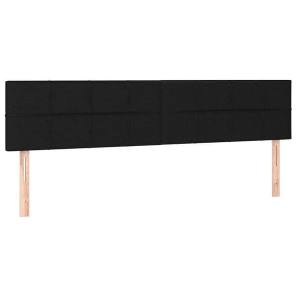 Maison Exclusive - LED-päätymustalla 200x5x78/88 cm kankaalla Svart