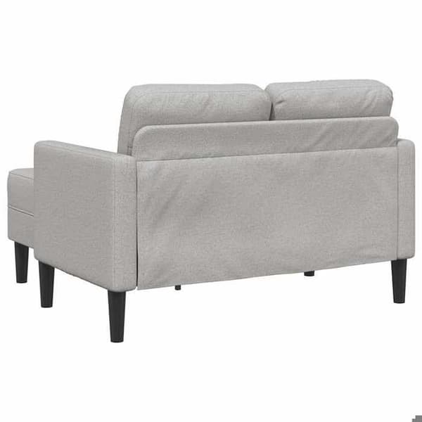 Maison Exclusive - Soffa 2 platser med L-formad divan grå moln 125 cm tyg