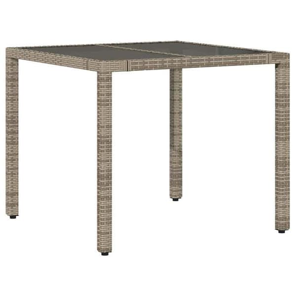 Maison Exclusive - Havebistro sæt 5 dele med grå puder i poly rattan grå