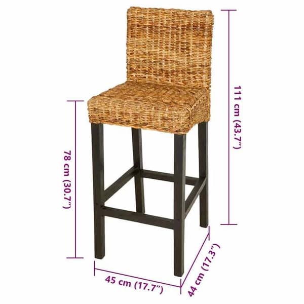 Maison Exclusive - Baarijakkarat 2 kpl Abaca mörkbrun