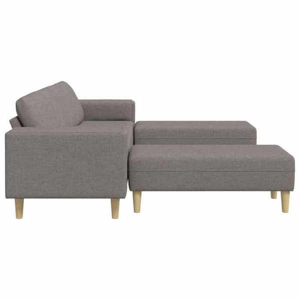 Soffa - EXKLUSIVT HUS - 3 delar - Taupe - Polyesteröverdrag - Skumfyllning Mol