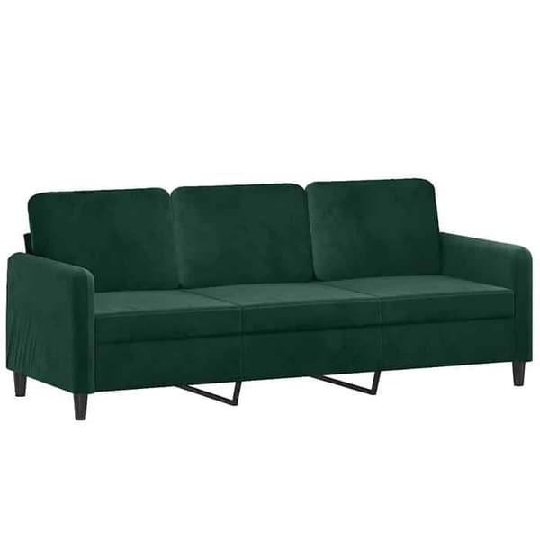 Maison Exclusive - Sæt af 2 sofaer med mørkegrønne velourpuder