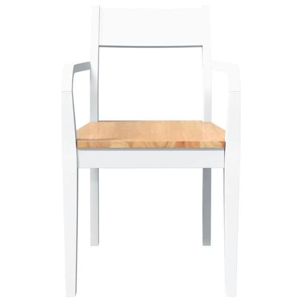 Maison Exclusive - Spisestole 2 stk hvid massiv gummitræ