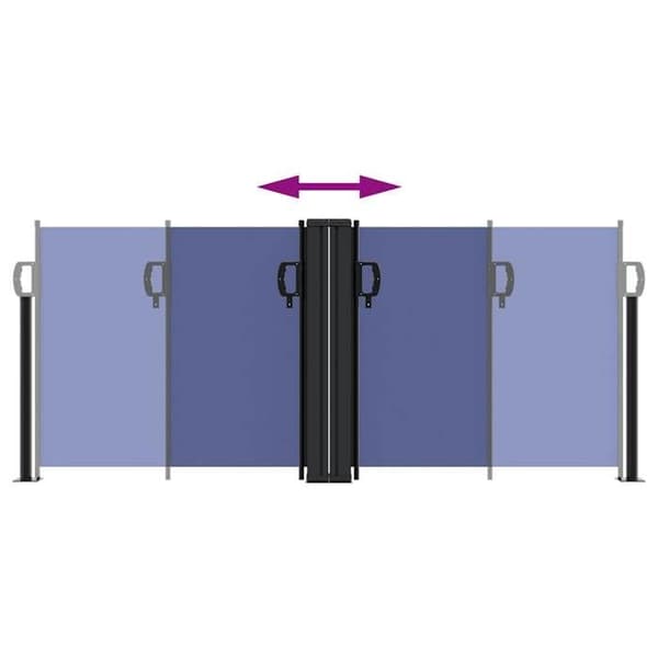 Maison Exclusive - Fällbart sidotak blått 100x1000 cm
