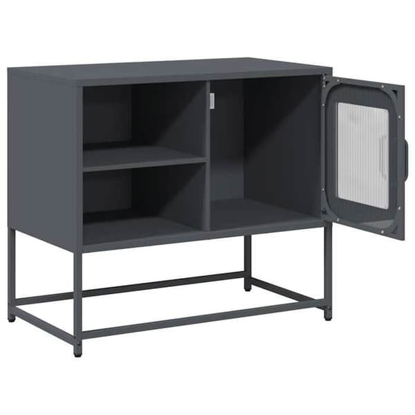 Maison Exclusive - TV-möbel antracit 68x39x60,5 cm stål