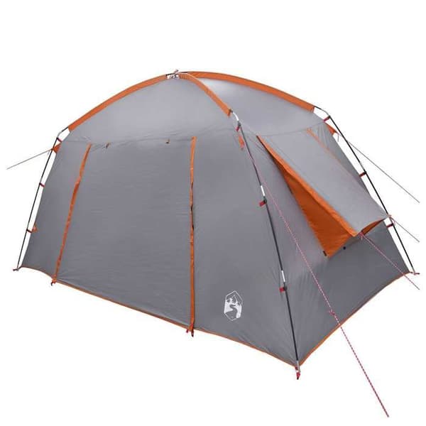 Maison Exclusive - Harmaa ja oranssi telttamökki 300 x 210 x 156 cm polyesteri