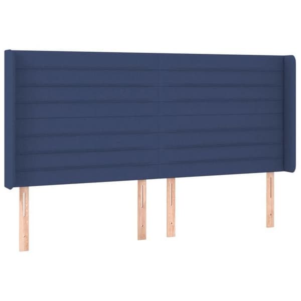 Maison Exclusive - Päätylevy korvilla Sininen 183x16x118/128 cm Kangas Blå