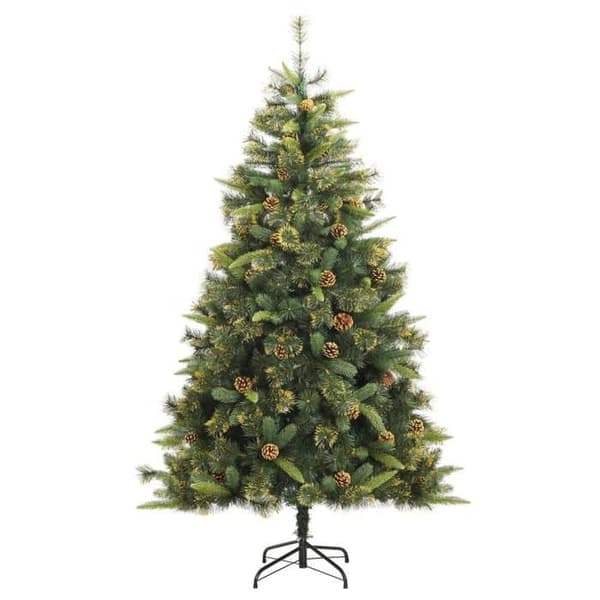 Maison Exclusive - Konstgjord julgran med kottar 210 cm