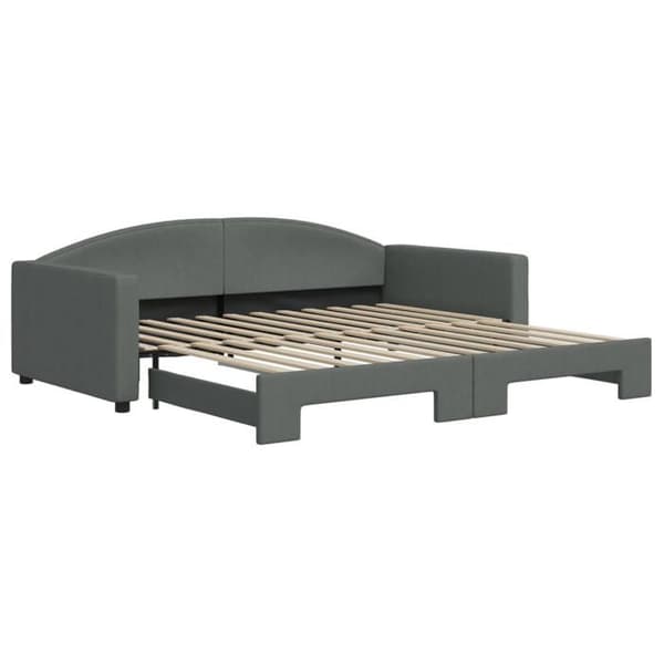 Maison Exclusive - Sovesofa med udtræk uden madras grå mørk 100x200 cm