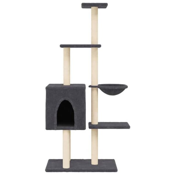 Maison Exclusive - Kattekradse med sisal i mørkegrå 145 cm Mörkgrå