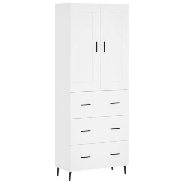Maison Exclusive - Buffé hög Vit 69,5x34x180 cm Ingenjörsträ Vit