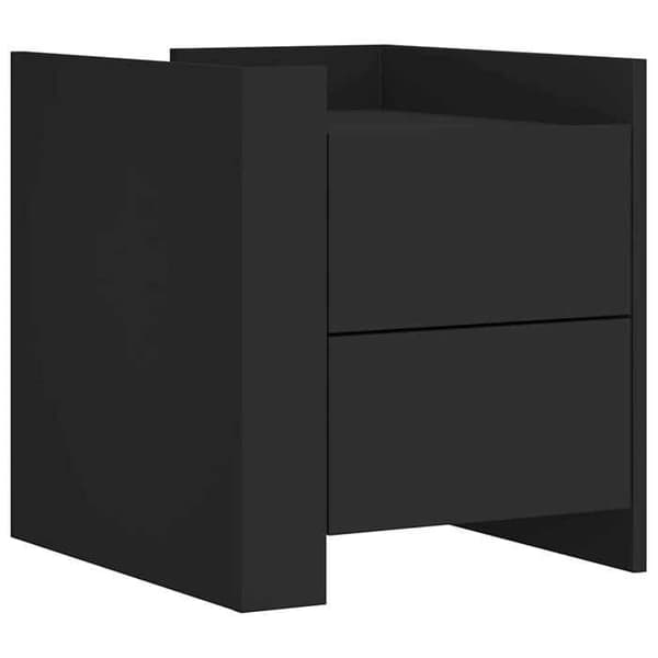 Maison Exclusive - Sort natbord 45x50x50 cm ingeniørtræ