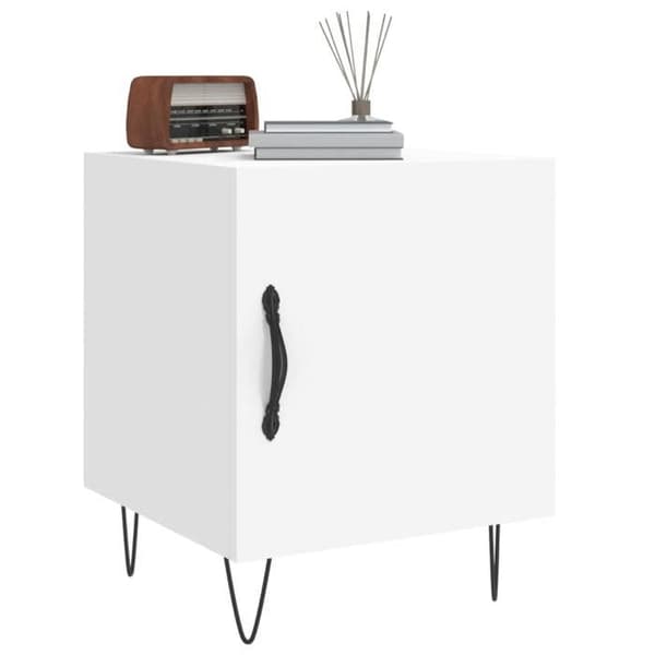Maison Exclusive - Sängbord vit 40x40x50 cm ingenjörsträ Vit