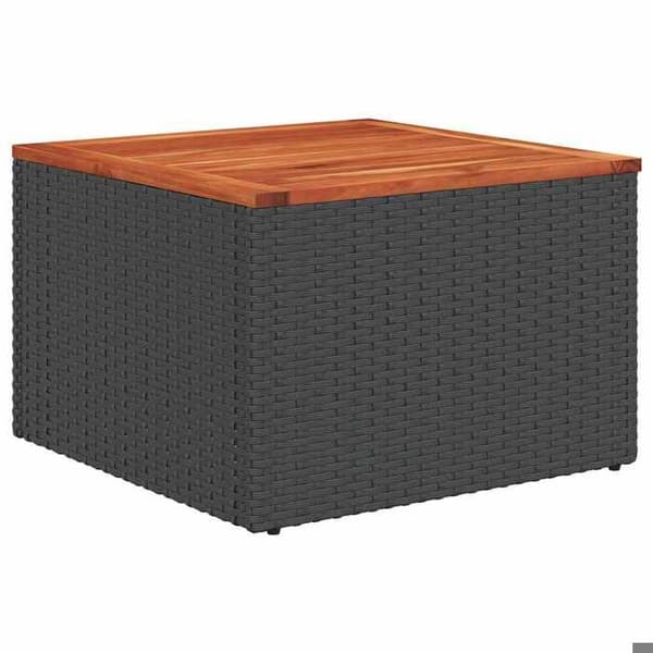 Modulært havemøbel sæt - EKSKLUSIV HUS - 12 dele - Sort - PE Rattan - Sammenklappeligt sidebord Sort