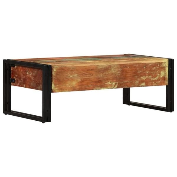 Maison Exclusive - Alustatabletti 3 laatikolla Kierrätetty puu 100x50x35 cm