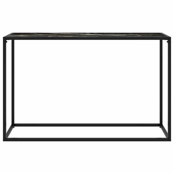 Maison Exclusive - Sort konsolbord 120x35x75 cm Tempereret glas