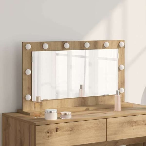Maison Exclusive - Spegel för badrumsskåp Ek hantverk 80 x 45 x 18 cm Rektangulär