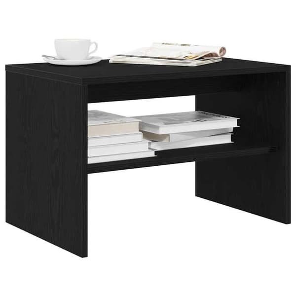 Maison Exclusive - TV-møbel i sort egetræ 60x40x40 cm i ingeniørtræ