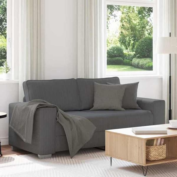 Maison Exclusive - Tummanharmaa sohva 180x77x82 cm samettikankainen