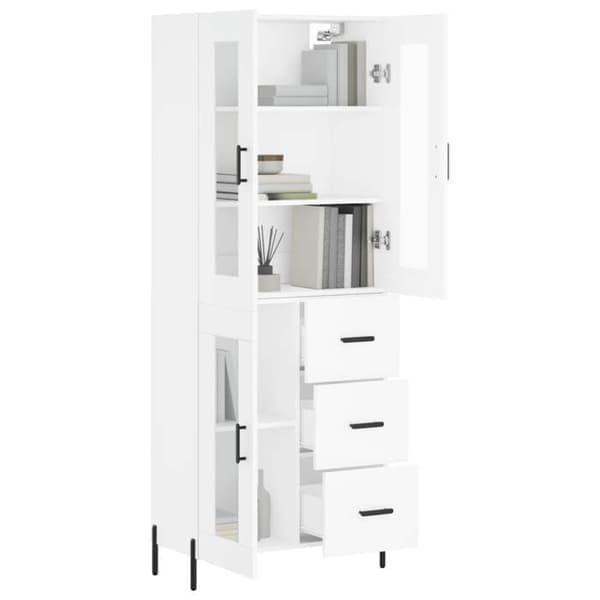 Maison Exclusive - Buffé hög Vit 69,5x34x180 cm Ingenjörsträ