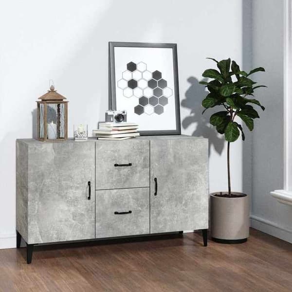 Maison Exclusive - Buffé grå betong 100x36x60 cm ingenjörsträ