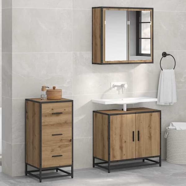Maison Exclusive - Buffé i hantverksmässig ek 35,5 x 35 x 76 cm