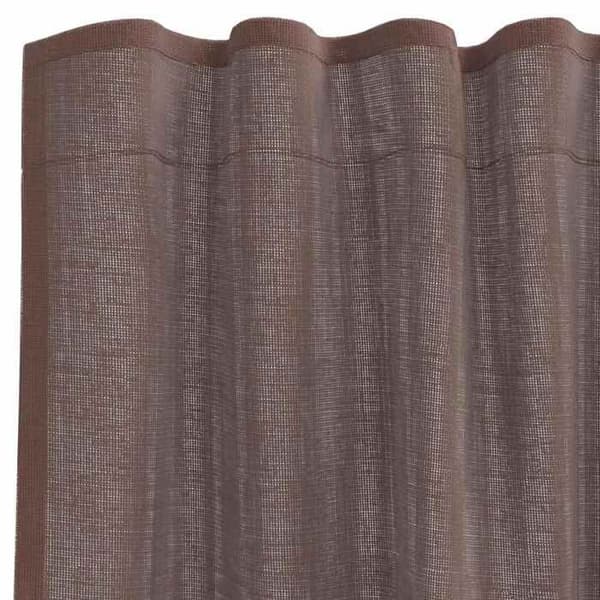 Voilage - MAISON EXCLUSIVE - Sæt med 2 dele - Stangtræk - 100% polyester - Brun kastanj
