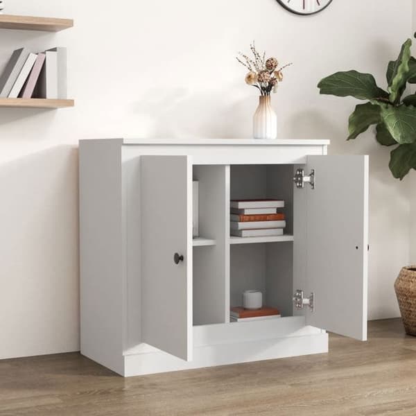 Maison Exclusive - Buffé vit 70x35,5x67,5 cm ingenjörsträ