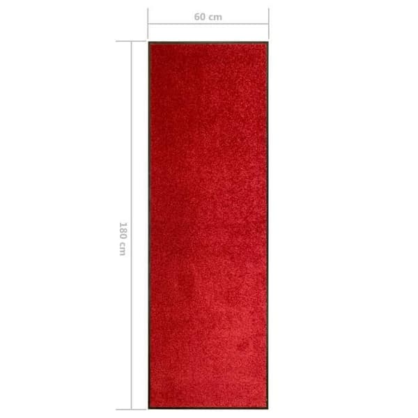 Maison Exclusive - Pestävä matto Punainen 60x180 cm