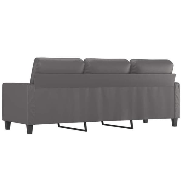 Maison Exclusive - 3-paikkainen harmaa sohva 180 cm keinonahkaa
