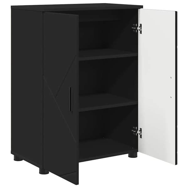 Maison Exclusive - Badeværelsesskab med opbevaring Sort 60 x 35 x 80 cm