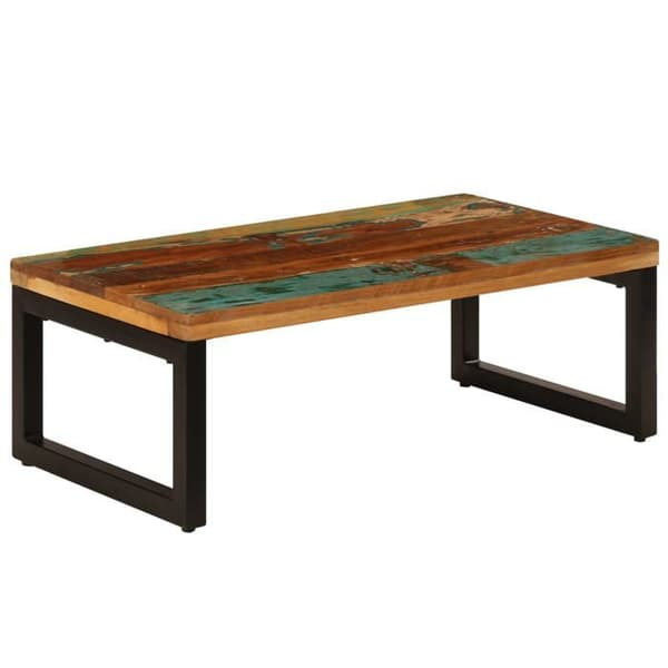 Maison Exclusive - Soffbord 100x50x35 cm av solid återvunnet trä och stål