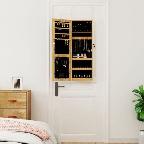 Maison Exclusive - Smyckeskrin med spegel och väggmonterad LED-belysning