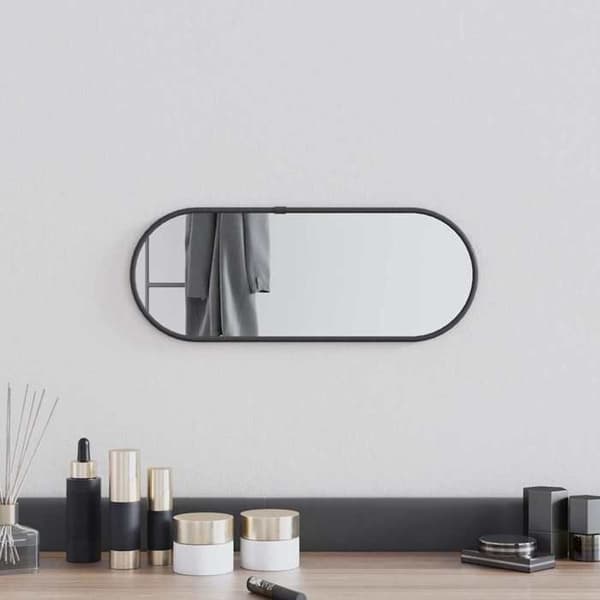 Maison Exclusive - Väggspegel Svart 40x15 cm Oval