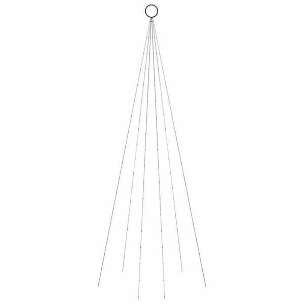 Maison Exclusive - Julgran på flaggstång 108 LED Varmvit 180 cm