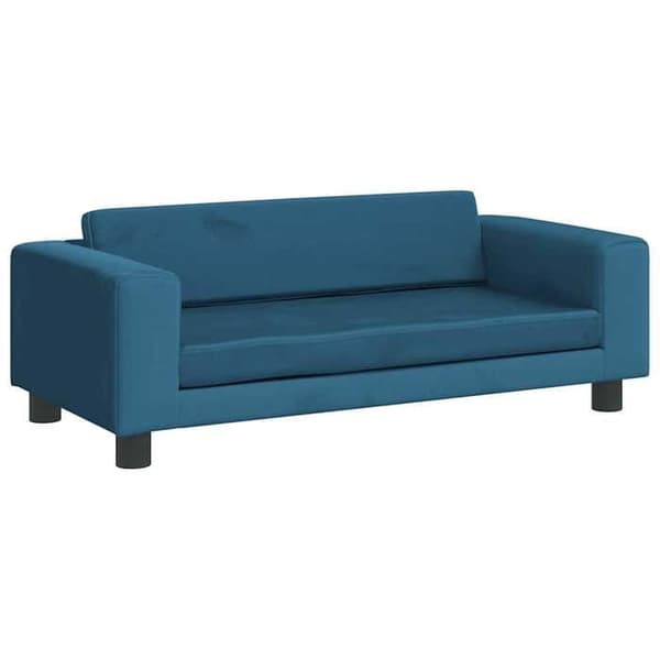 Maison Exclusive - Hundsäng med blå förlängning 100x50x30 cm sammet blå