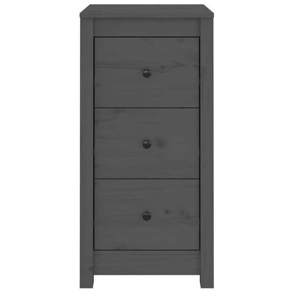Maison Exclusive - Bufféer 2 st Grå 40x35x80 cm Massivt furu Grå