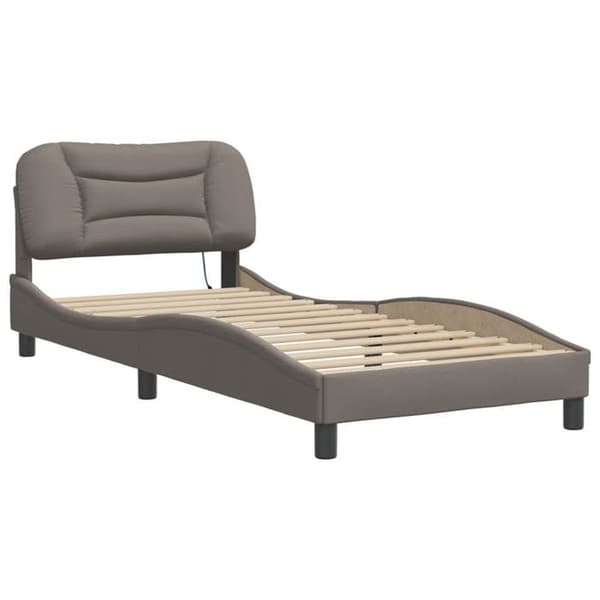 Sengestel - EKSKLUSIV HUS - Hvar - 90 x 200 cm - Taupe - Indbygget LED mol