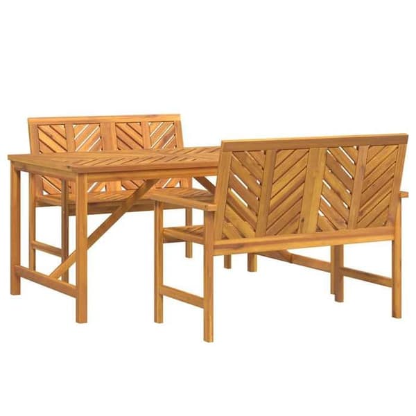 Maison Exclusive - Sæt af 3 pc. spisebord til haven Brun brun