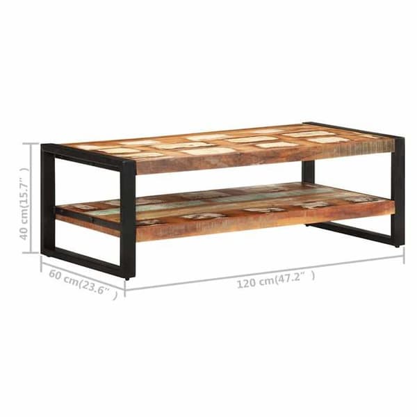 Maison Exclusive - Sofabord 120x60x40 cm Solid genbrugstræ