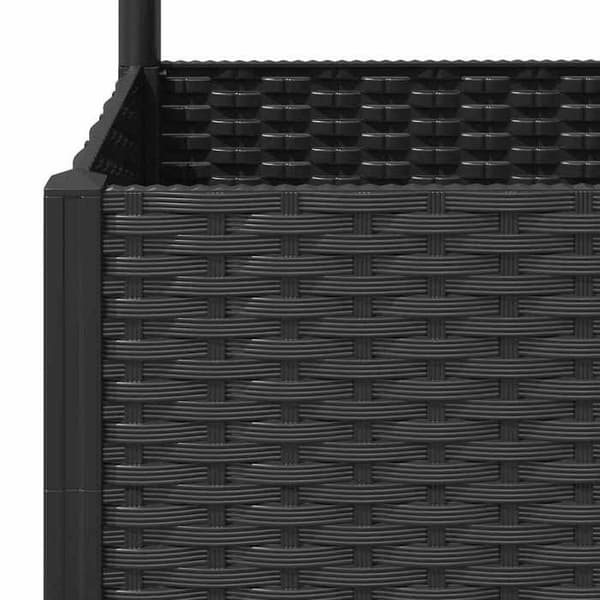 Maison Exclusive - Plantekasse med gitter Sort 80x80x136 cm PP