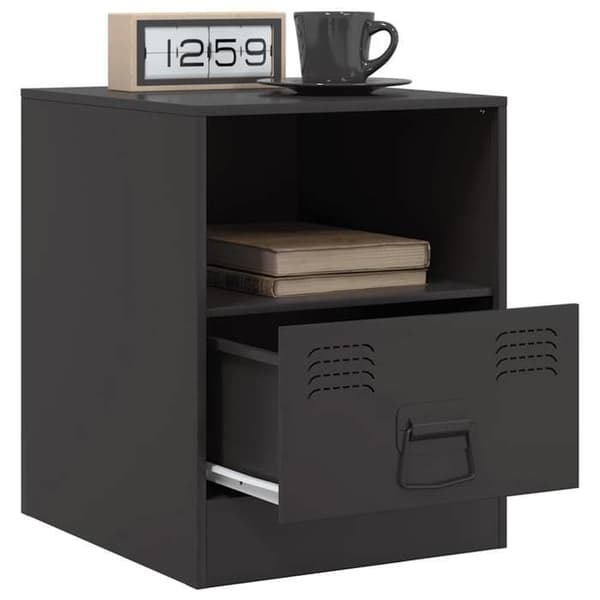 Maison Exclusive - Natborde 2 stk sort 34,5x39x44 cm stål
