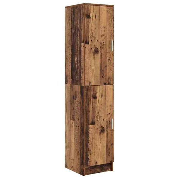 Buffé hög - EXKLUSIVT HUS - Rektangulär modell - Ingenjörsträ - Brun - 35x39x168 cm