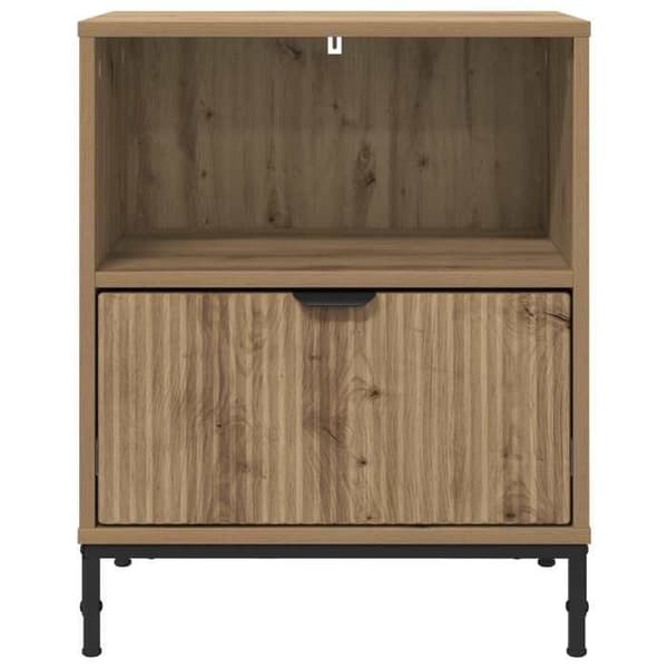 Maison Exclusive - Håndlavet natbord i egetræ 49 x 36 x 61 cm