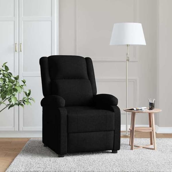 Maison Exclusive - Sort stof lænestol med vippefunktion