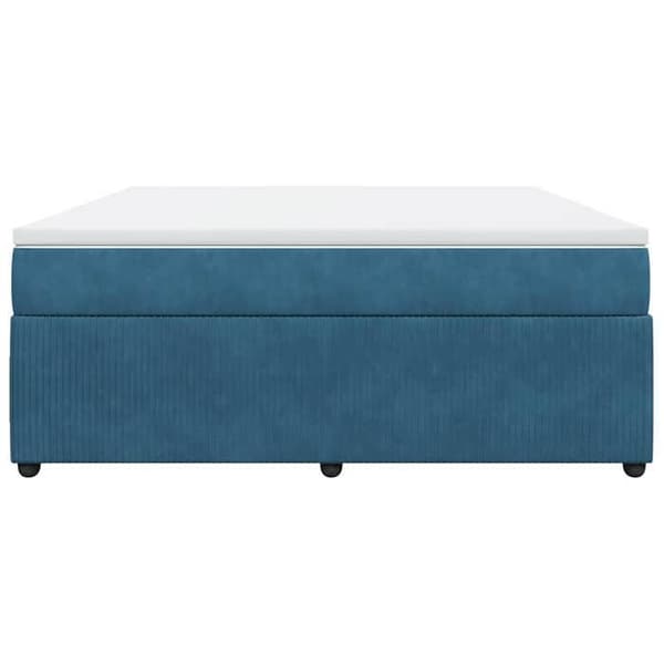 Sängram med madrass - Exklusivt Hem - Mörkblå sammet - 180x200cm - Tvättbart överdrag