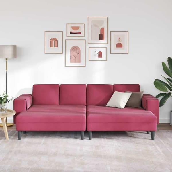 Maison Exclusive - 3-delars soffgrupp Bordeaux Bordeaux