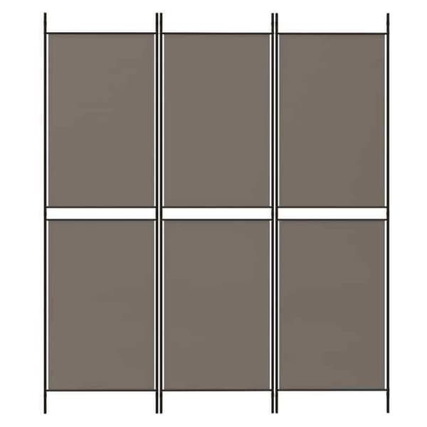 Maison Exclusive - Avskiljande vägg 3 paneler Antracit 150x200 cm Tyg