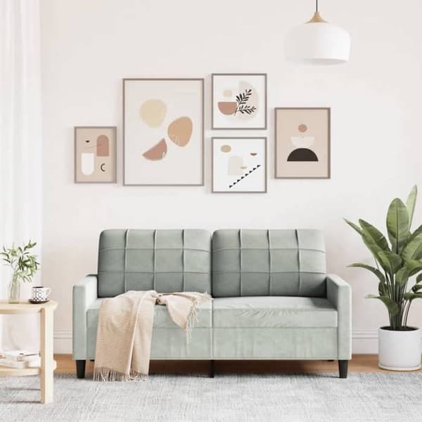 Maison Exclusive - Soffa 2-sits Grå 140 cm Sammet
