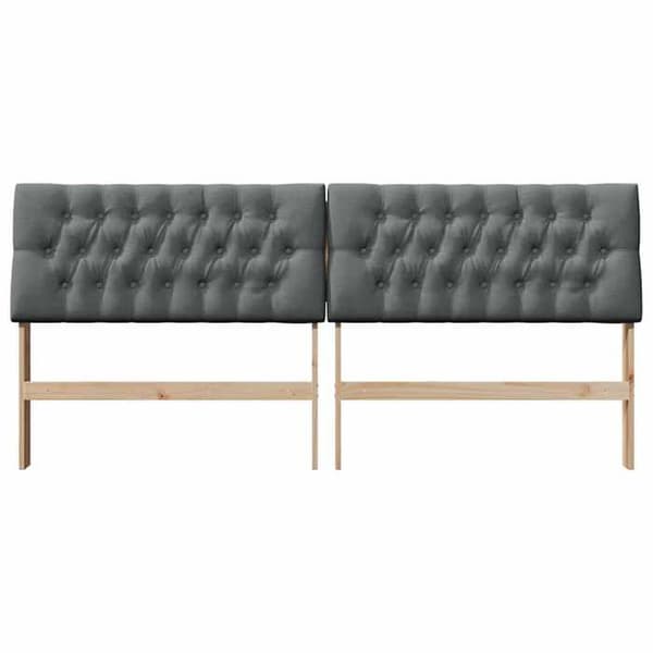 Maison Exclusive - Mörkgrå stoppad sänggavel 200 cm Massivt trä